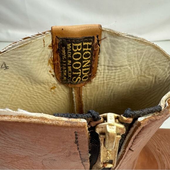 Hondo Tan Leather Men’s Boots Size 8 EE - Picture 10 of 10